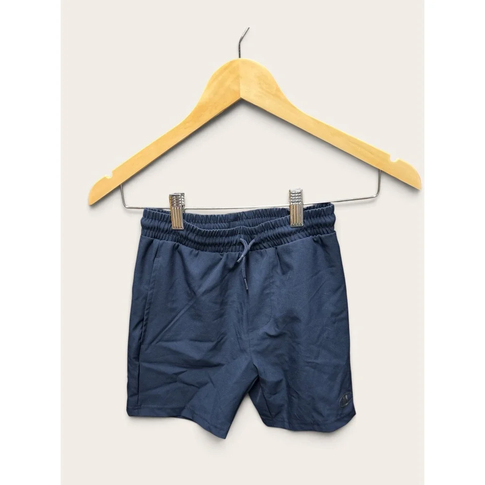 Champion Boys Navy Blue Athletic Shorts XS 5/6 Elastic Waist Drawstring Pockets